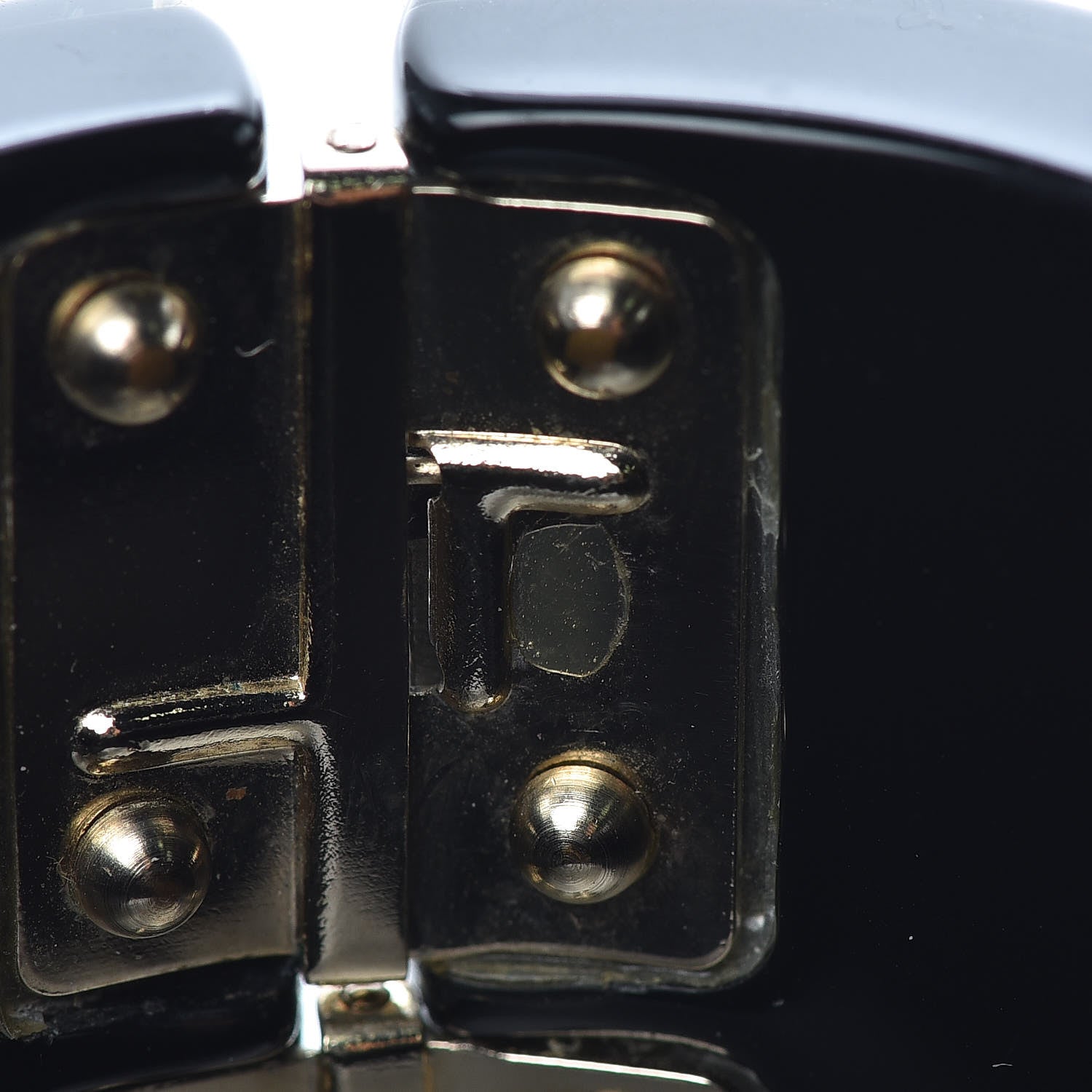 Chanel Resin Crystal Squares CC Cuff Black 5 of 7