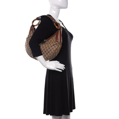 Gucci Monogram Bamboo Ring Hobo Brown 2 of 11