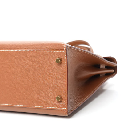 Hermes Courchevel Kelly Sellier 32 Gold 7 of 14