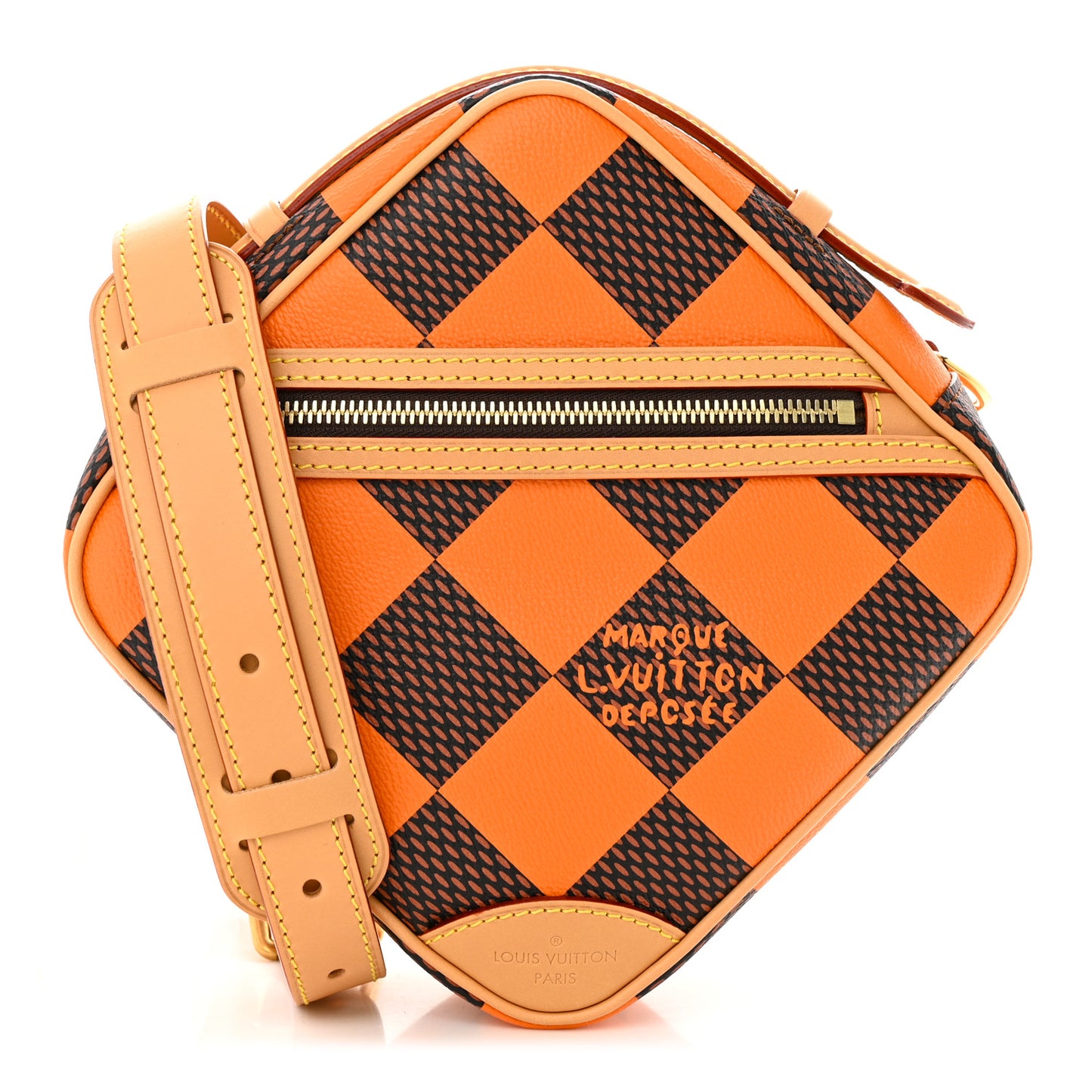 Damier Pop Chess Messenger Orange
