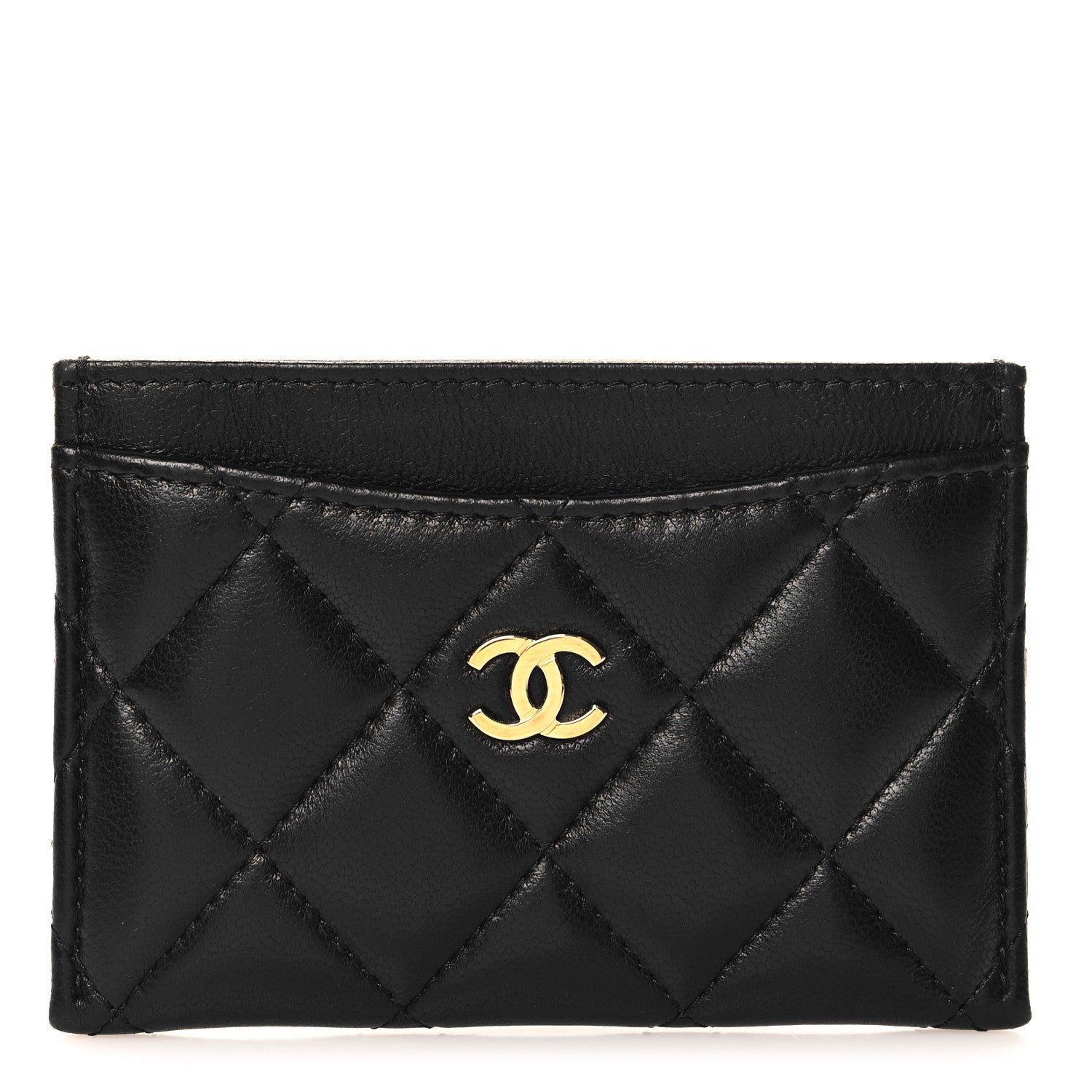 Chanel Lambskin Quilted Card Holder Black 1 of 9