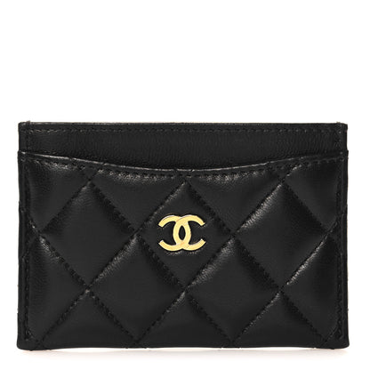 Chanel Lambskin Quilted Card Holder Black 1 of 9
