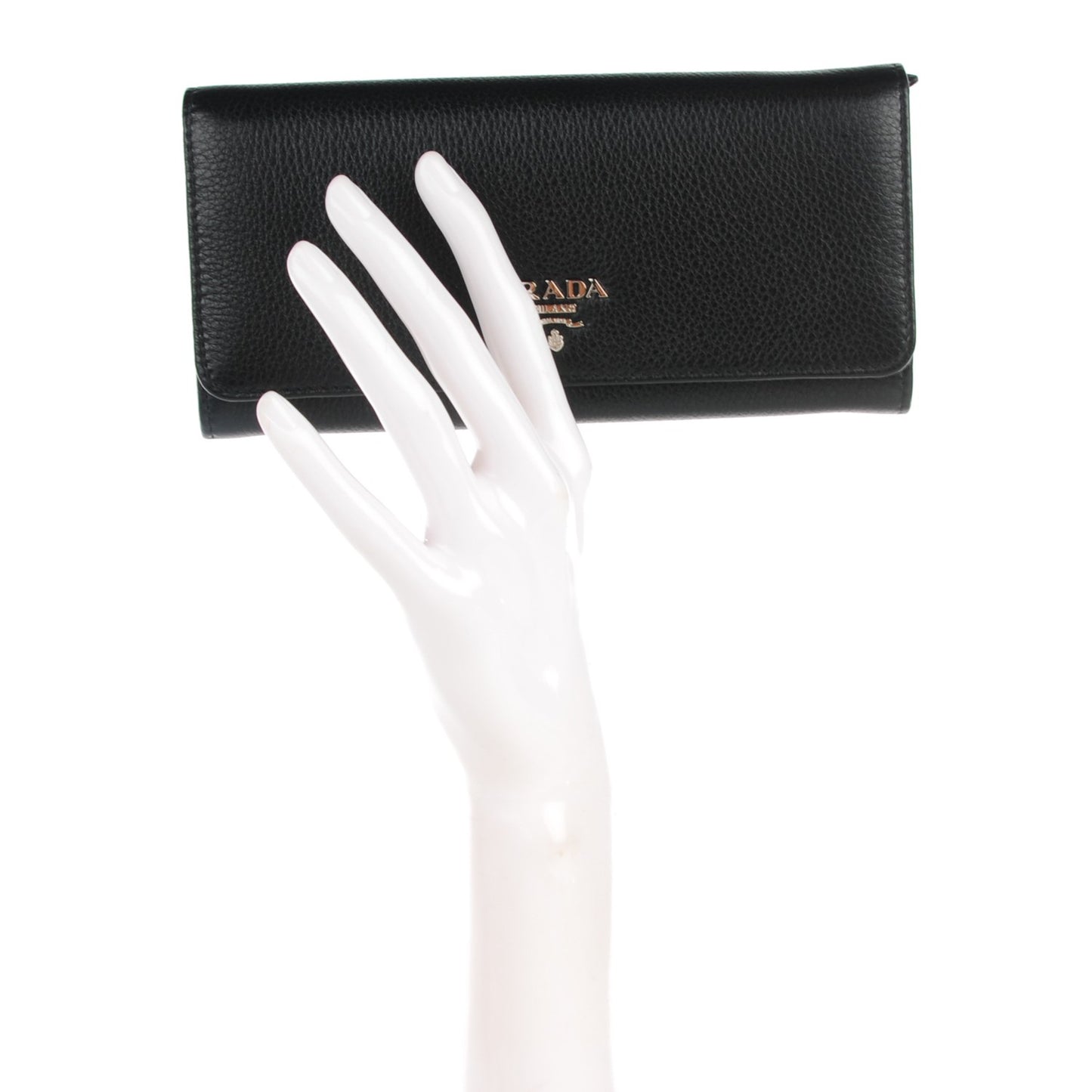 Vitello Phenix Continental Flap Wallet Nero Black