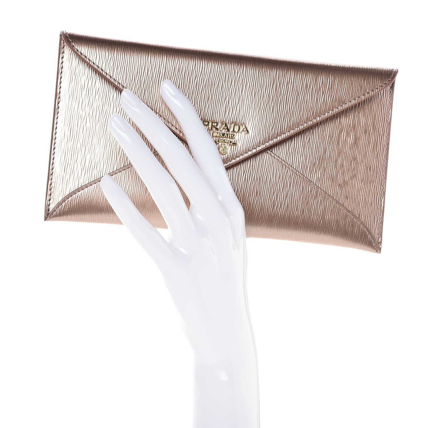 Prada Vitello Move Envelope Wallet Cipria Mordore 2 of 9