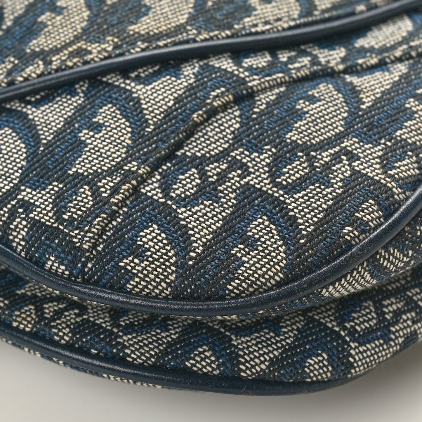 Monogram Double Saddle Bag Navy Blue