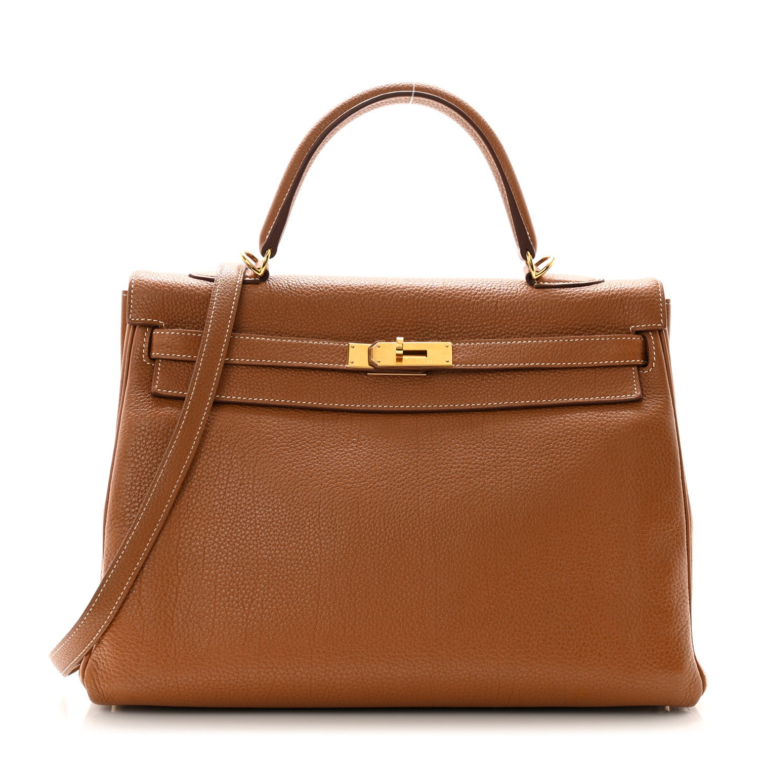 Hermes Togo Kelly Retourne 35 Gold 1 of 12