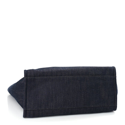Chanel Denim Large Deauville Tote Dark Blue 3 of 8