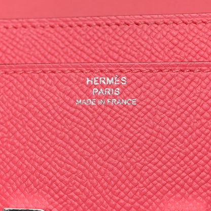 Hermes Epsom Constance Long Wallet Rose Azalee 6 of 9
