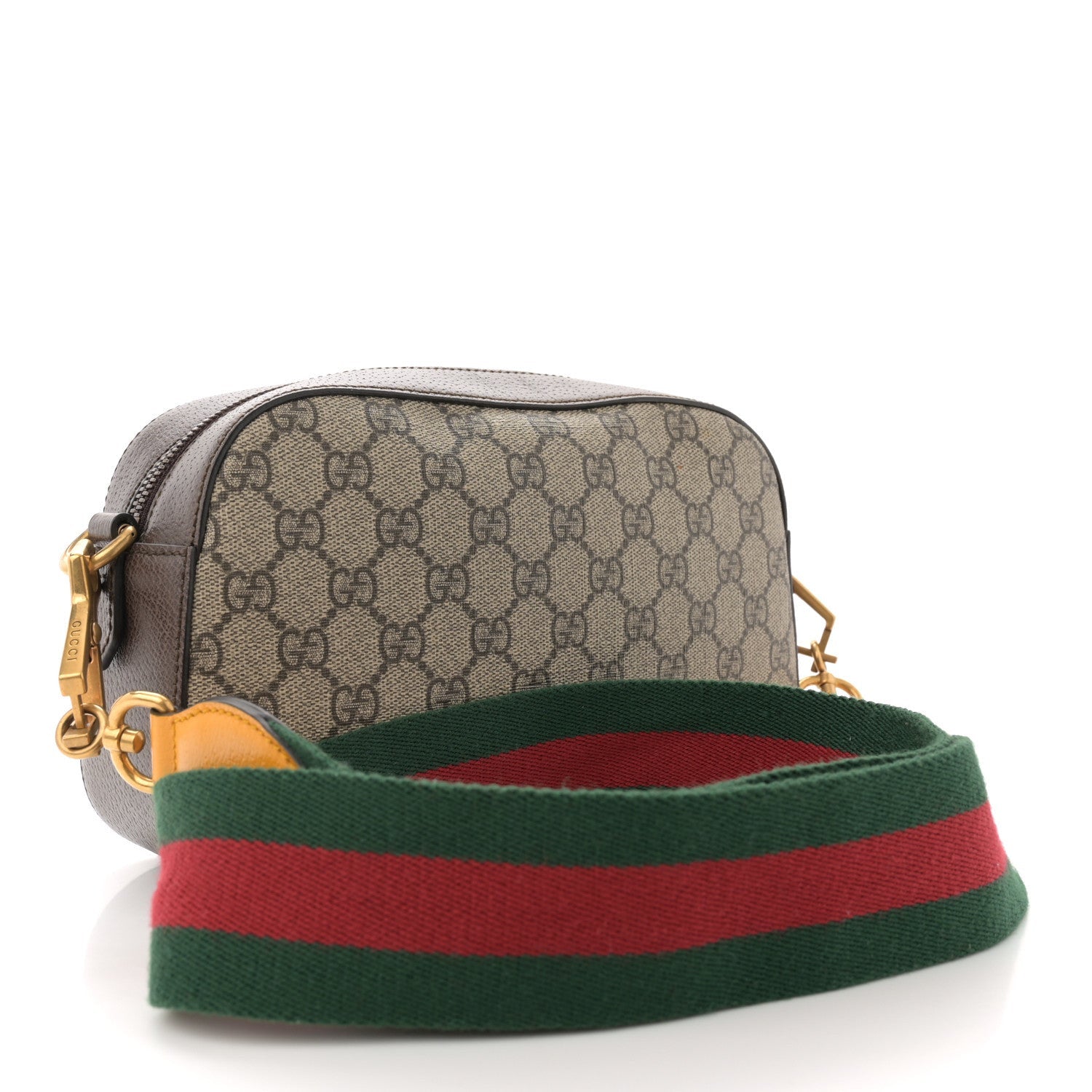 Gucci GG Supreme Monogram Web Neo Vintage Shoulder Bag Beige New Acero Crop 3 of 7