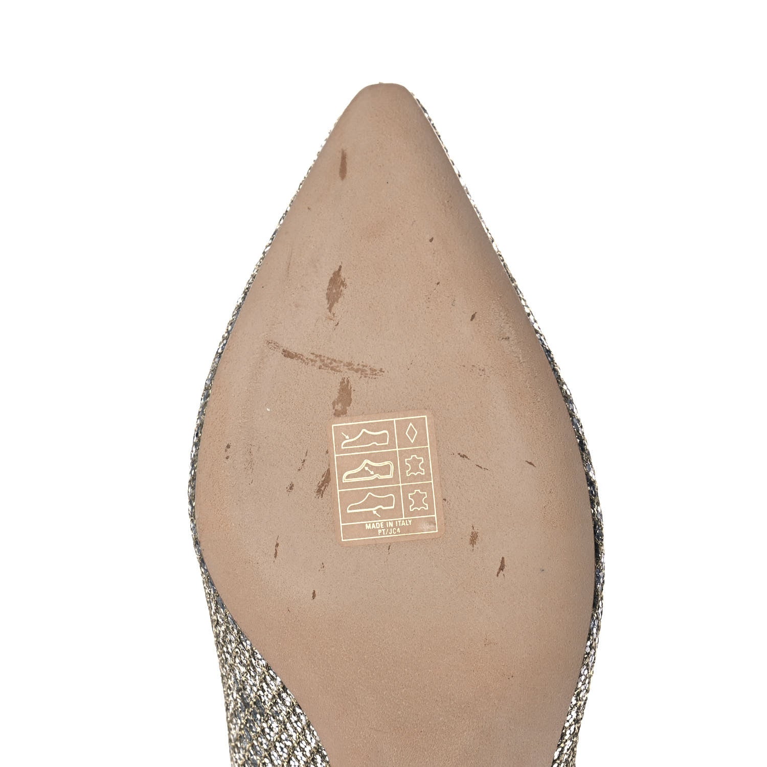 Jimmy Choo Glitter Fabric Romy 85 Pumps 36.5 Champagne 8 of 9