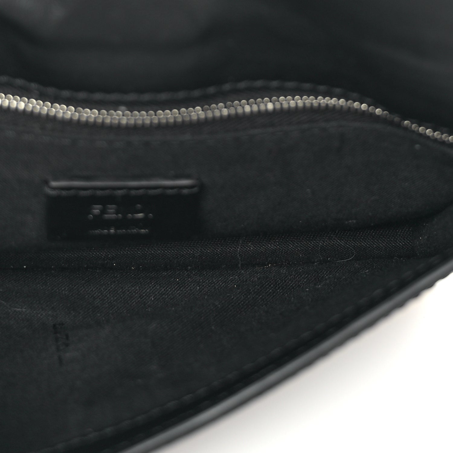 Fendi Glazed Fabric Cotton Vitello King Aura FF 1974 Baguette Belt Pouch Tobacco Moro Sand Black 4 of 8