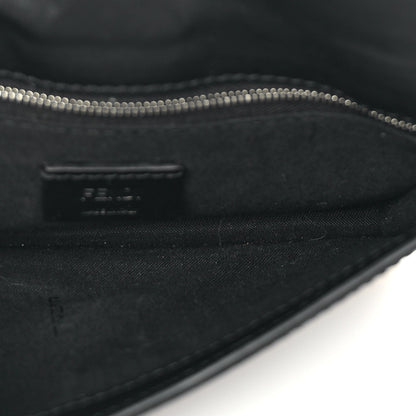 Fendi Glazed Fabric Cotton Vitello King Aura FF 1974 Baguette Belt Pouch Tobacco Moro Sand Black 4 of 8