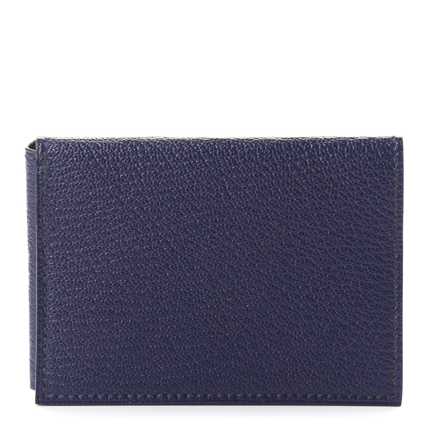 Hermes Chevre Mysore Guernesey Card Case Bleu Encre 1 of 7