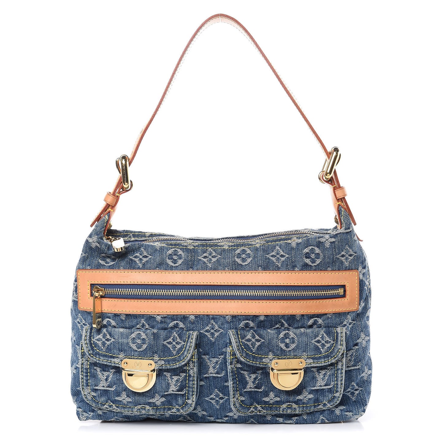 Monogram Denim Baggy PM Blue