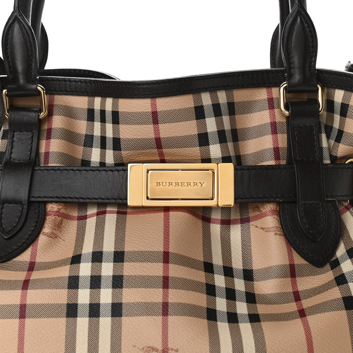 Haymarket Check Medium Golderton Tote Chocolate