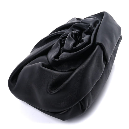 Burberry Smooth Calfskin Rose Clutch Black 6 of 7