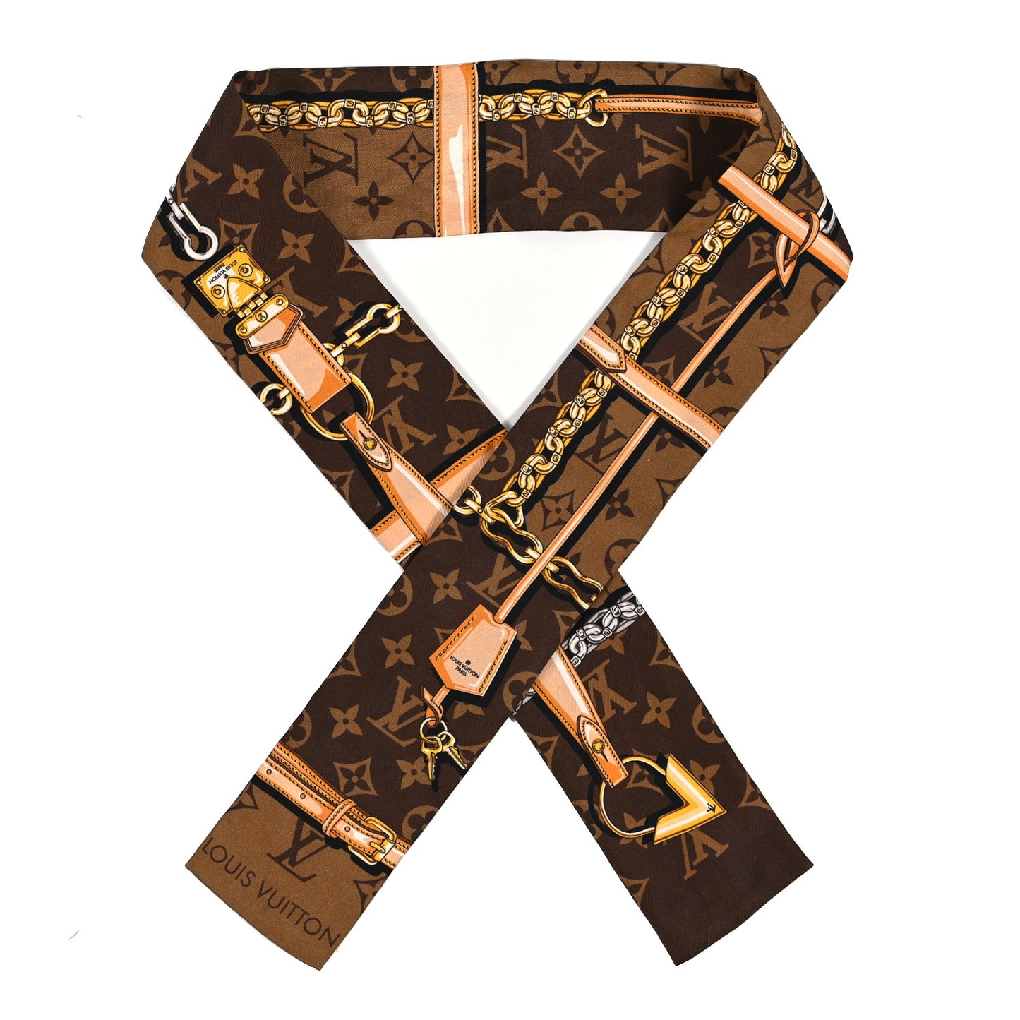 Silk Monogram Confidential Bandeau Brown