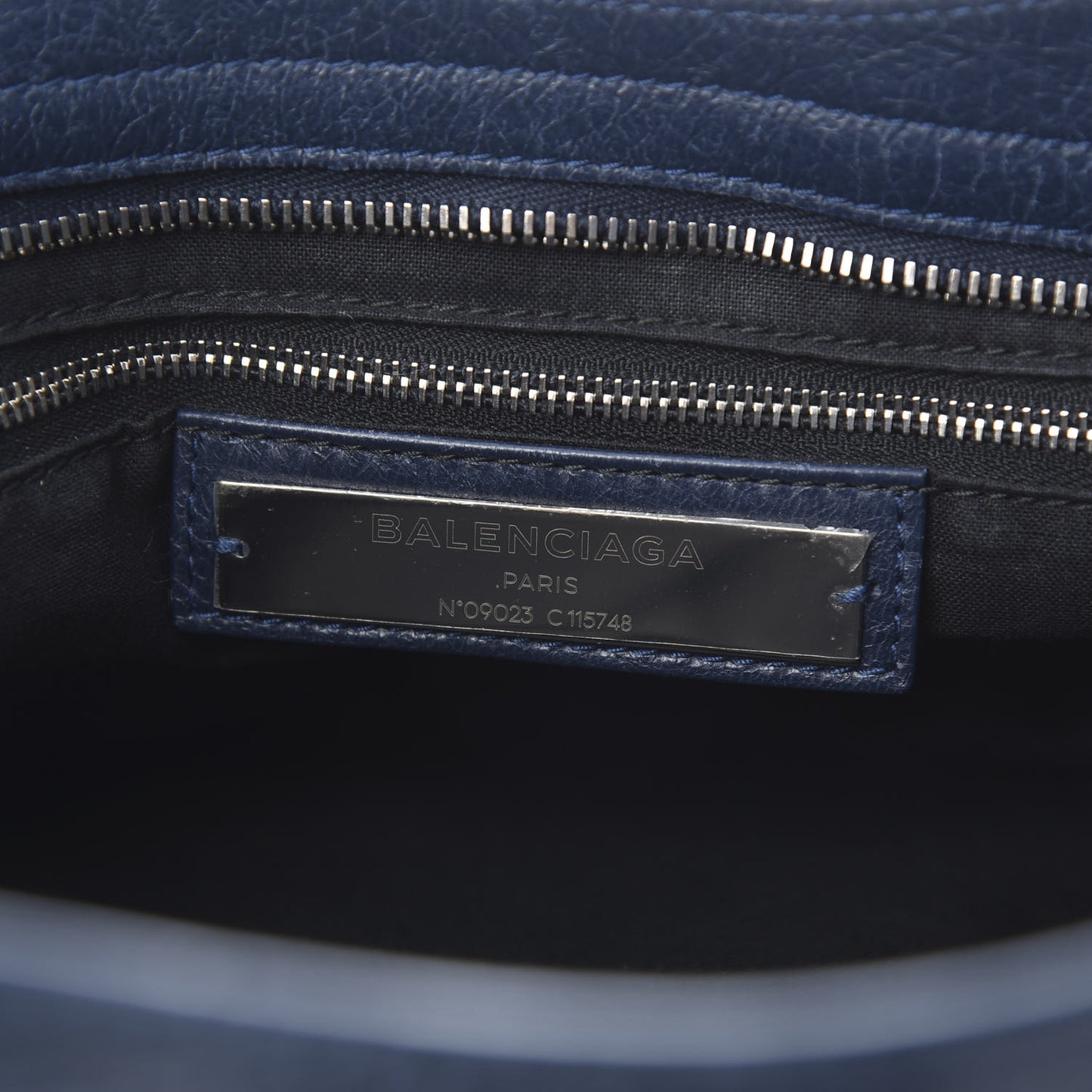 Agneau Classic Silver Hardware City Blue Obscur