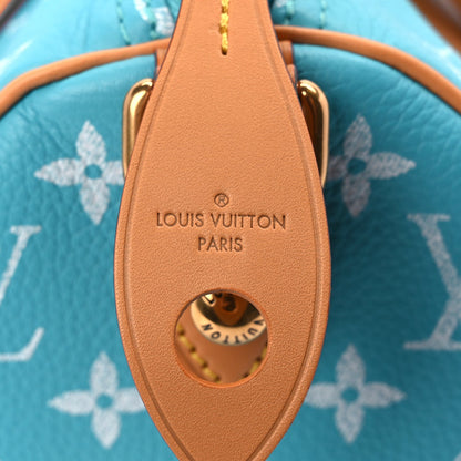 Louis Vuitton Calfskin Monogram Speedy P9 Bandouliere 25 Turquoise 7 of 10