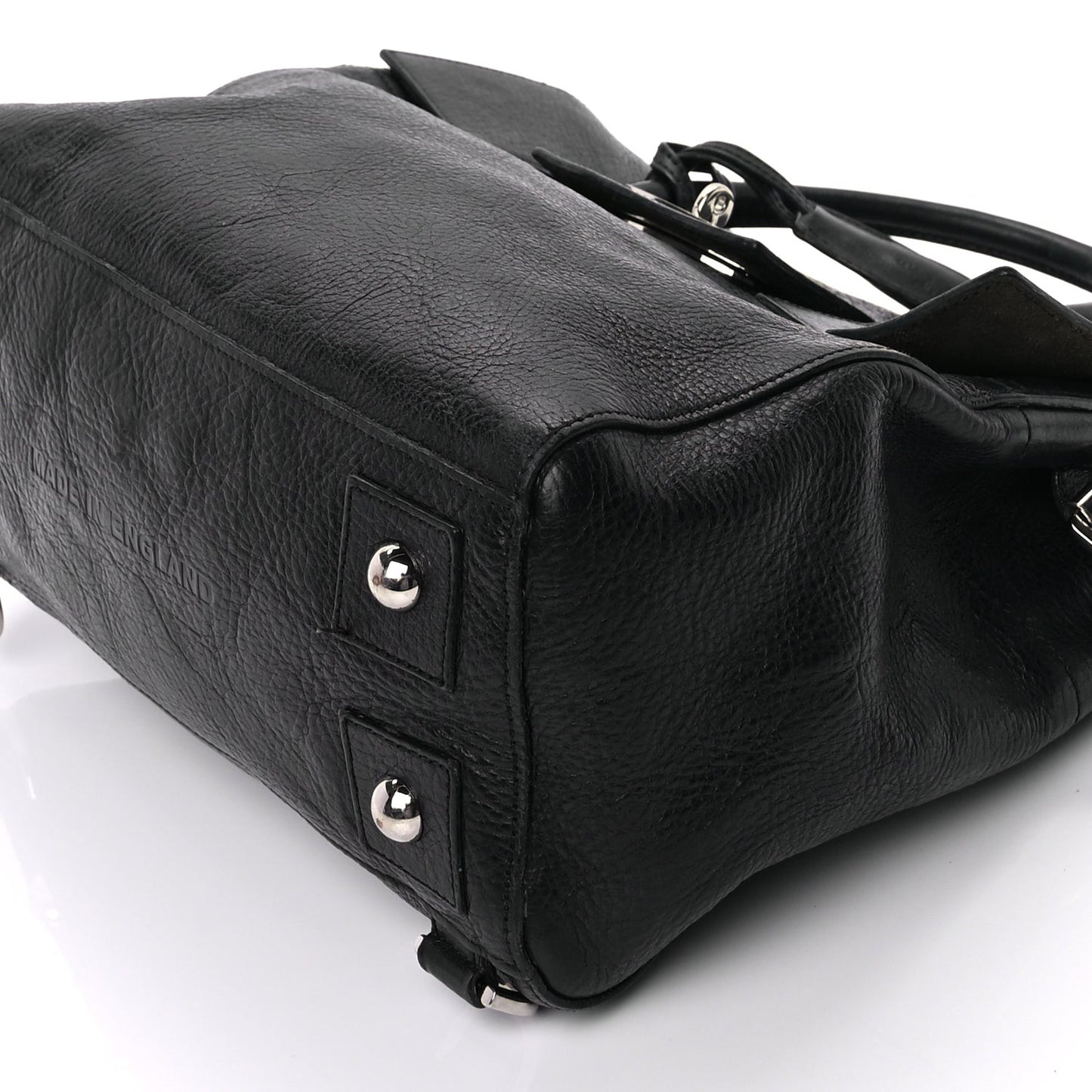 Natural Leather Cara Delevingne Convertible Satchel  Black
