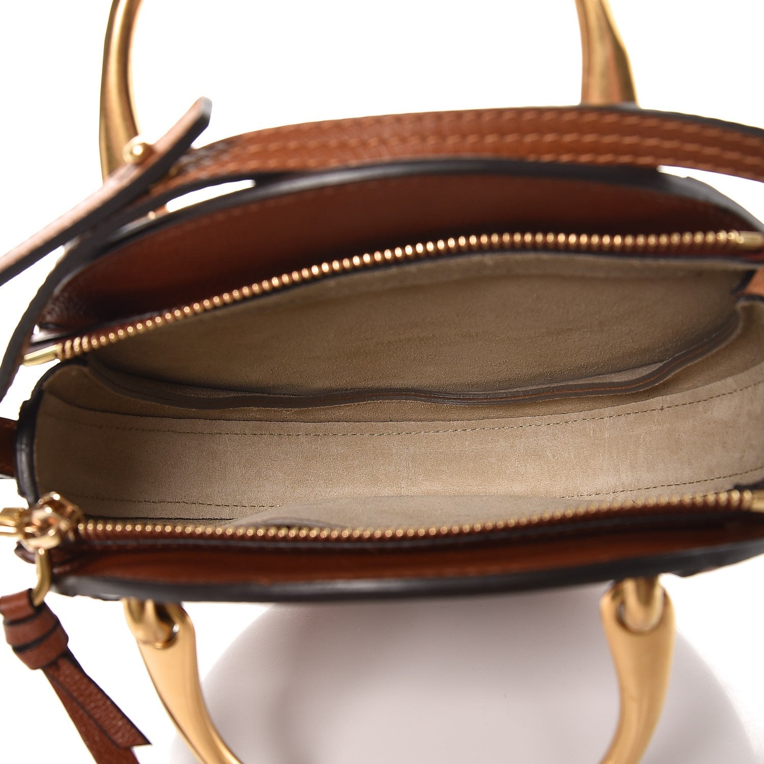 Chloe Shiny Goatskin Smooth Calfskin Suede Small Pixie Bag Saffron Red 5 of 7