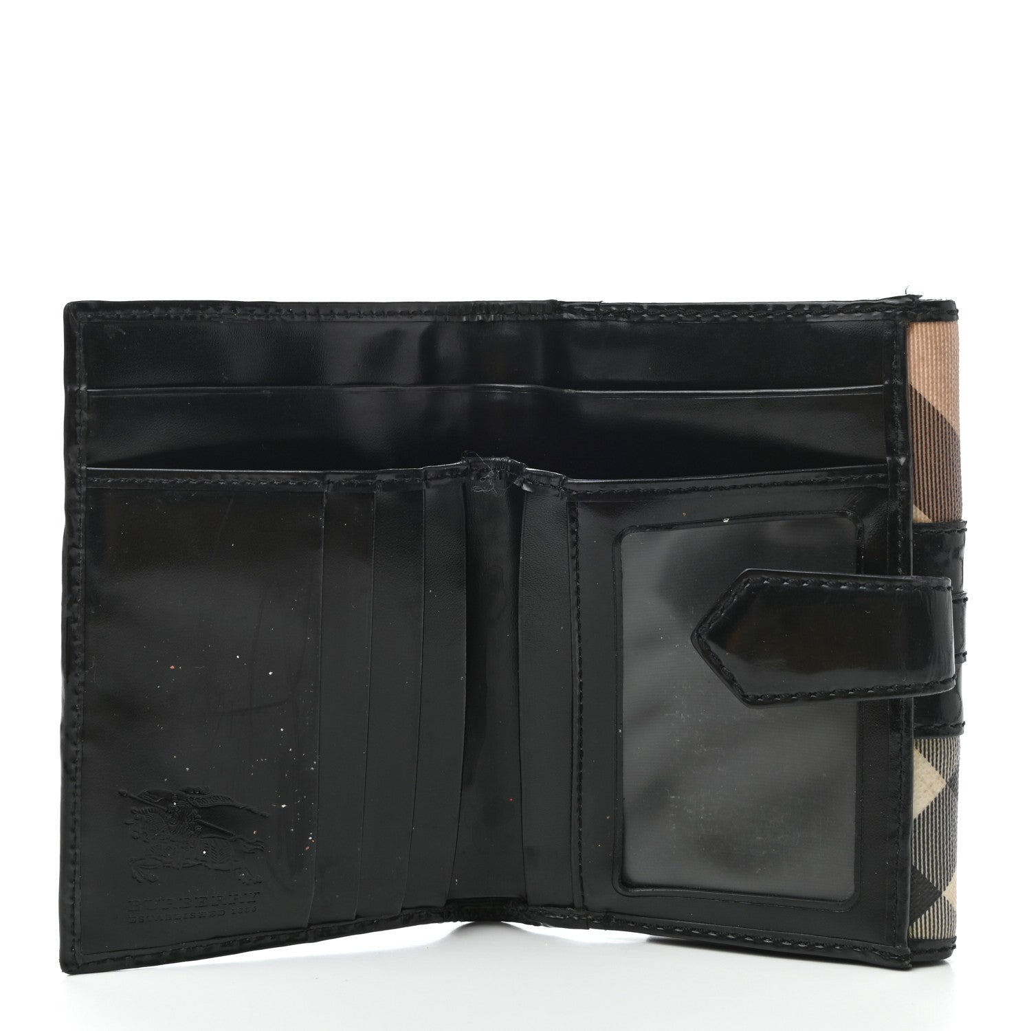 Burberry Nova Check Penrose Compact Wallet Black 5 of 13