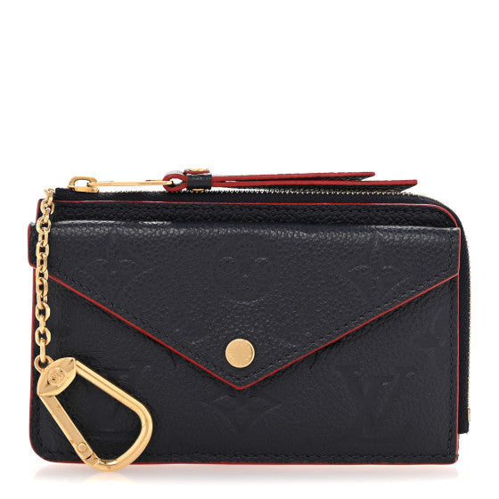 Empreinte Recto Verso Card Holder Marine Rouge