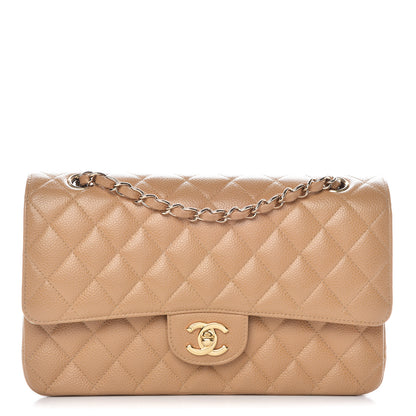 Chanel Caviar Quilted Medium Double Flap Beige Clair 1 of 13