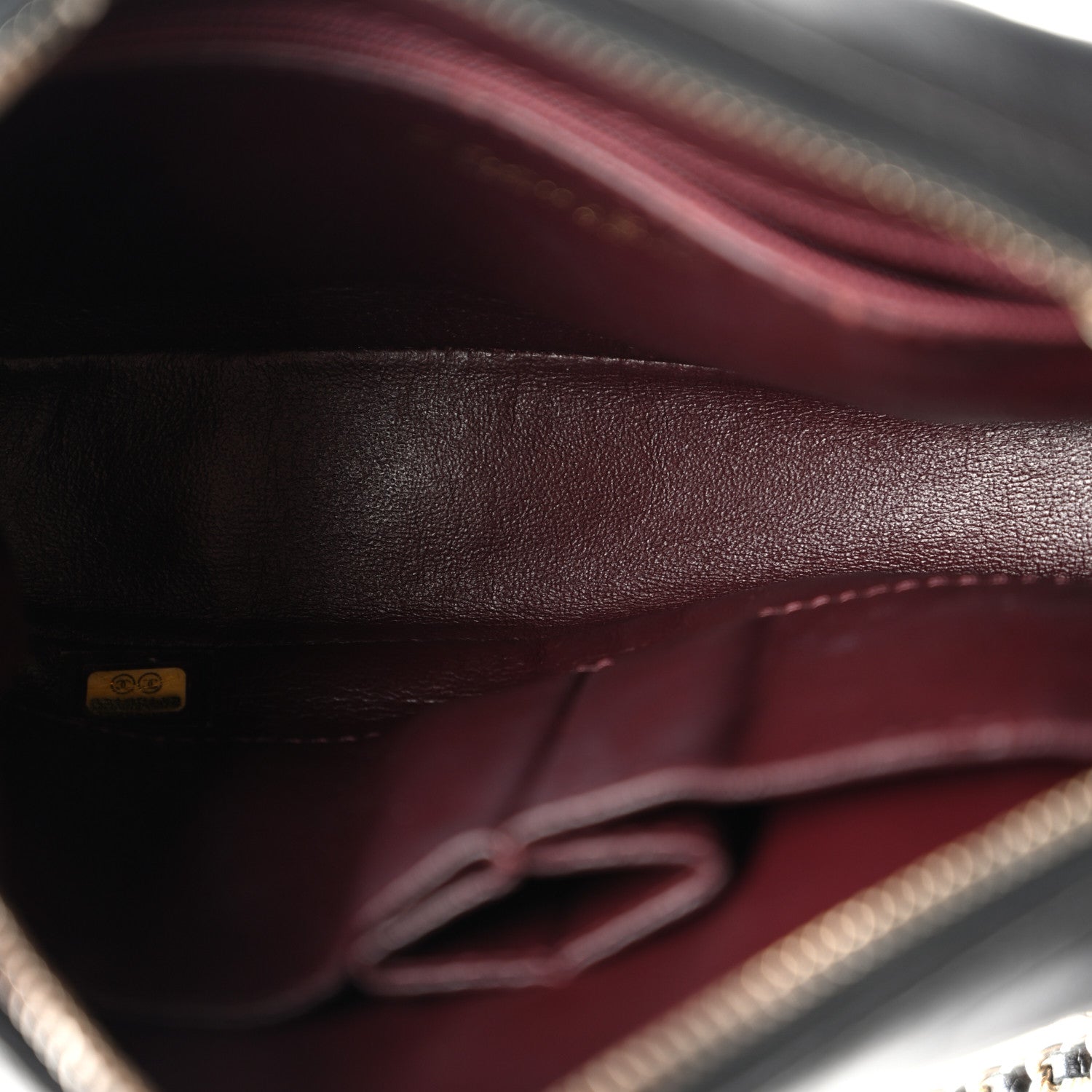 Chanel Lambskin Chevron Quilted Camera Case Black 5 of 11