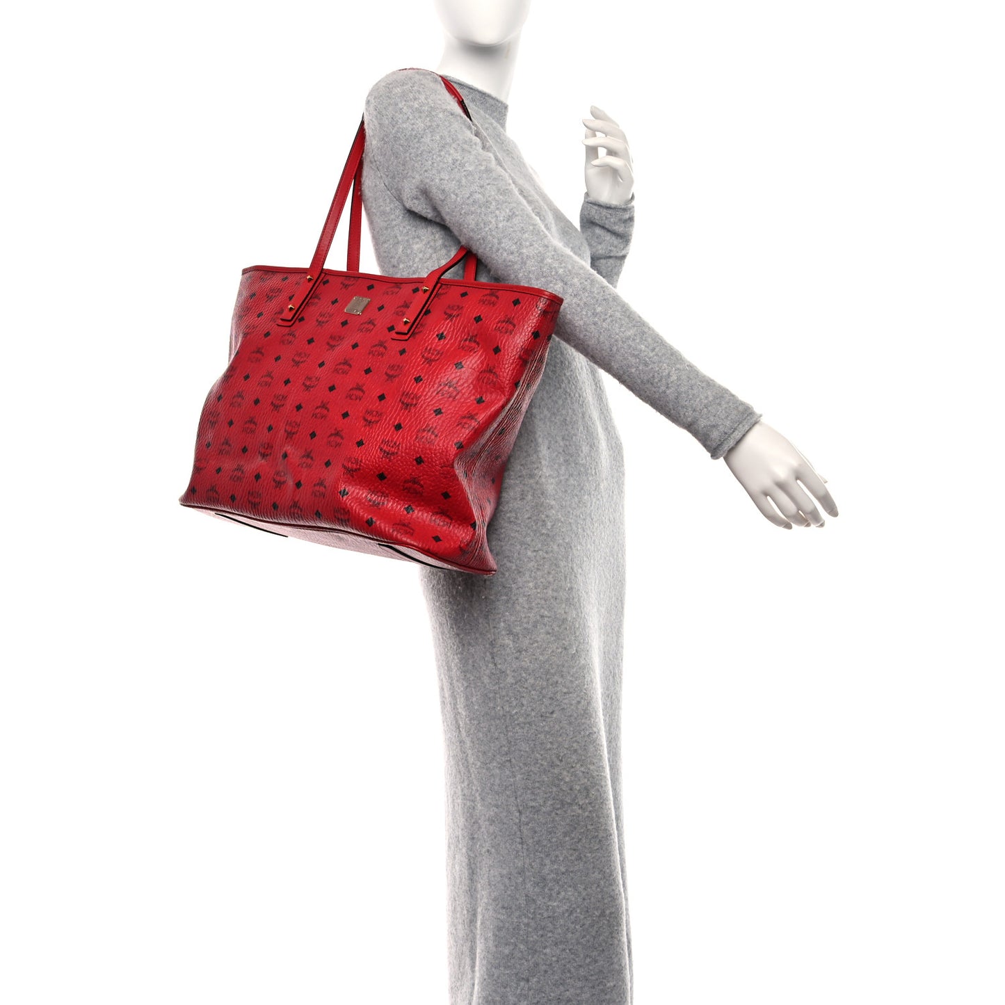 Visetos Large Anya Shopper Tote Ruby Red