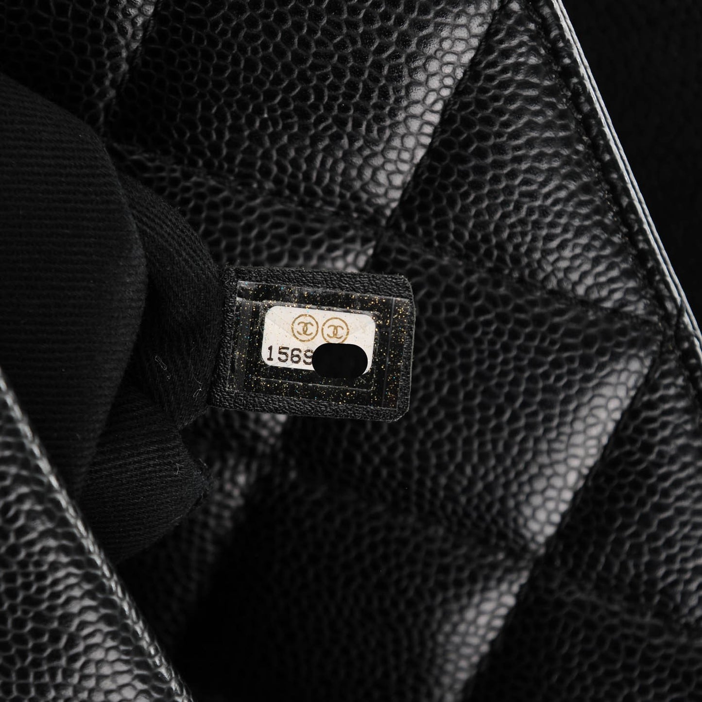 Caviar Large Soft CC Top Handle Tote Black