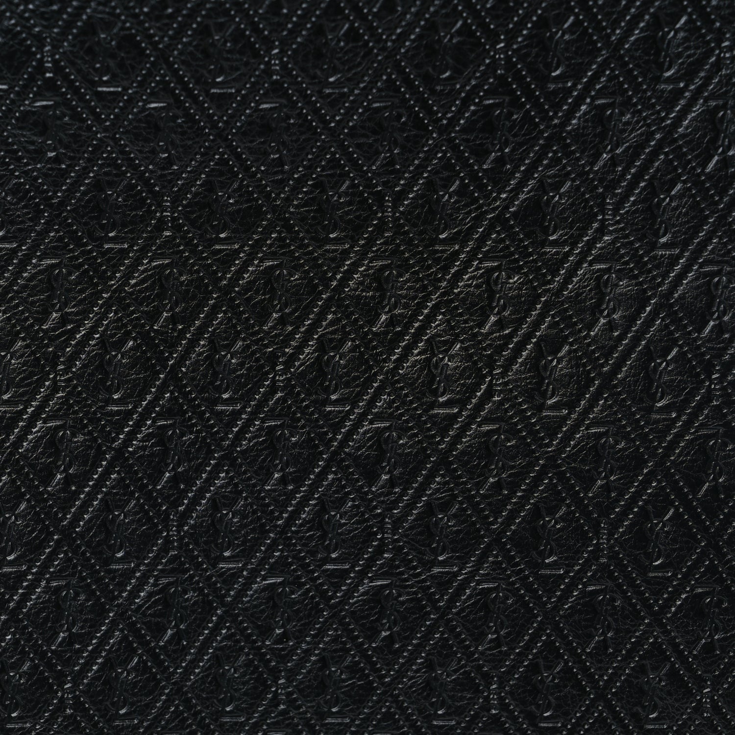 Saint Laurent Calfskin Monogram Deli Paper Bag Vintage Black 6 of 8