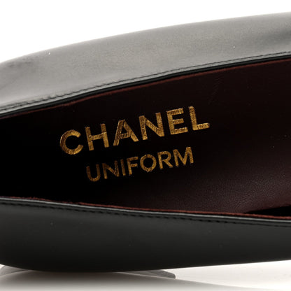Chanel Lambskin Cap Toe CC Uniform Ballerina Flats 38.5 Black 6 of 6