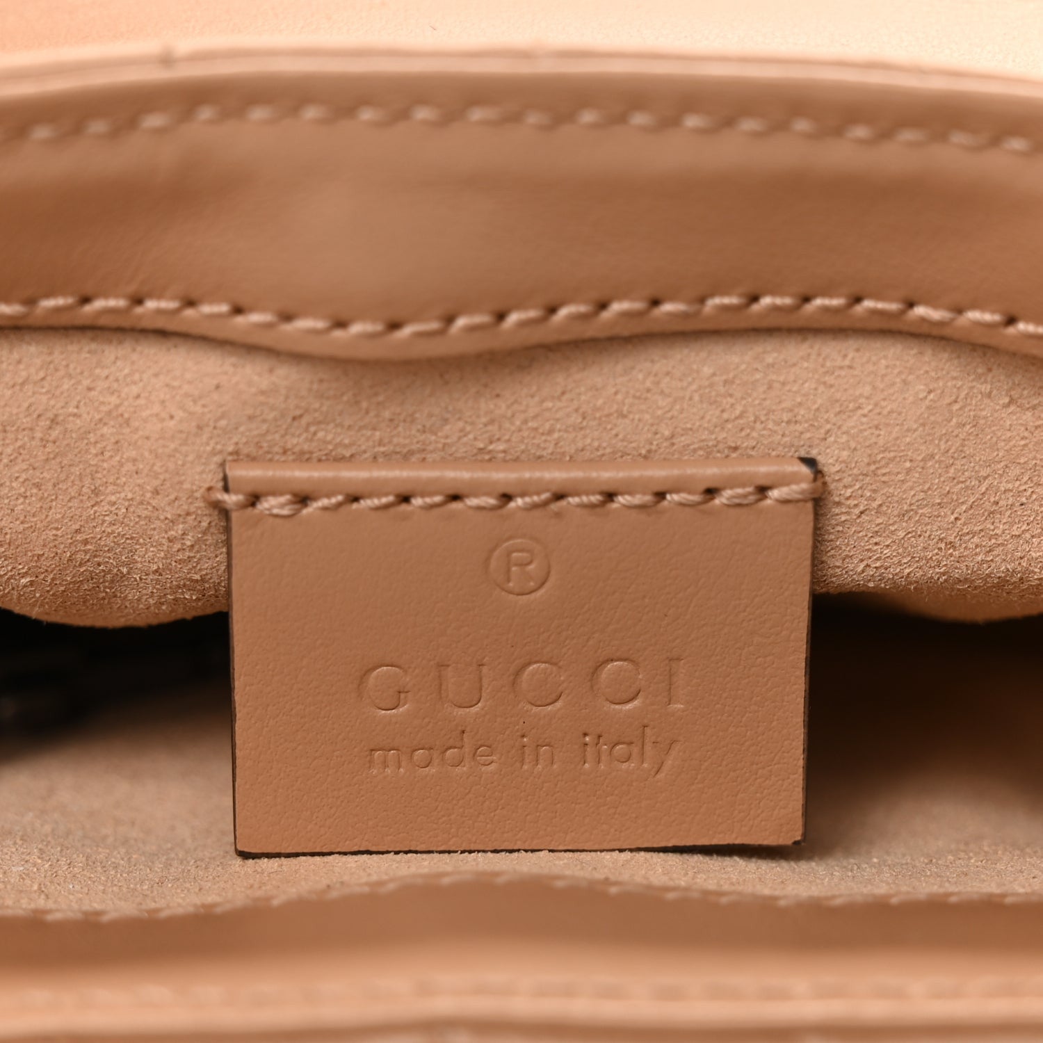 Gucci Calfskin Matelasse Aria Super Mini GG Marmont Shoulder Bag Camelia 5 of 10