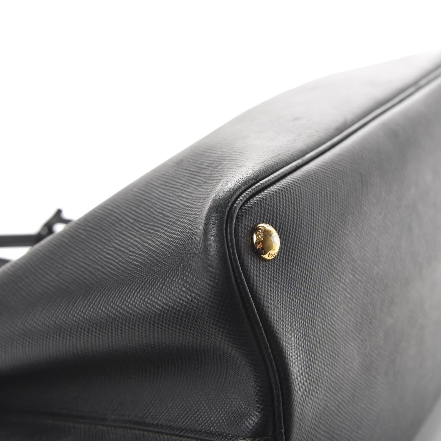 Prada Saffiano Cuir Medium Double Bag Black Fuoco 13 of 17