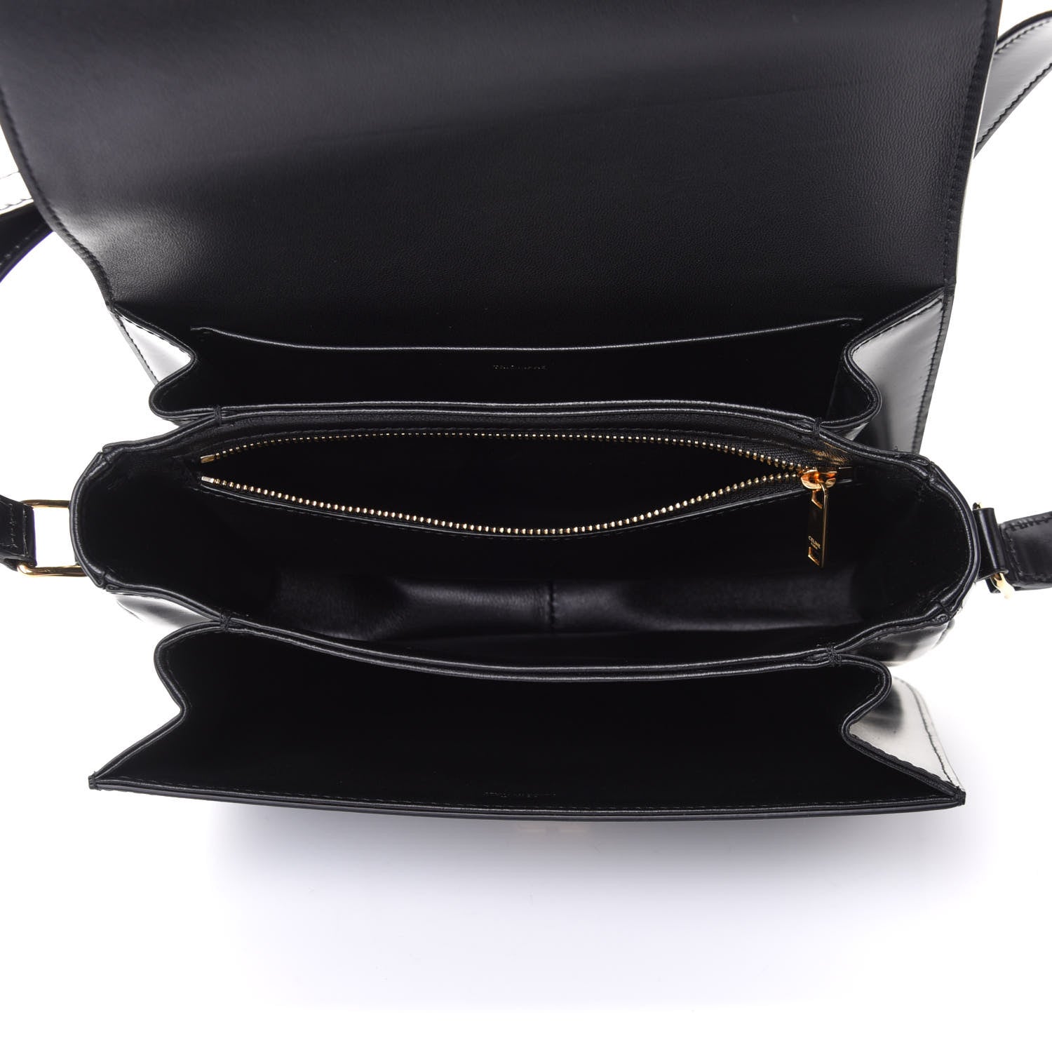 Celine Shiny Calfskin Medium Triomphe Black 5 of 12