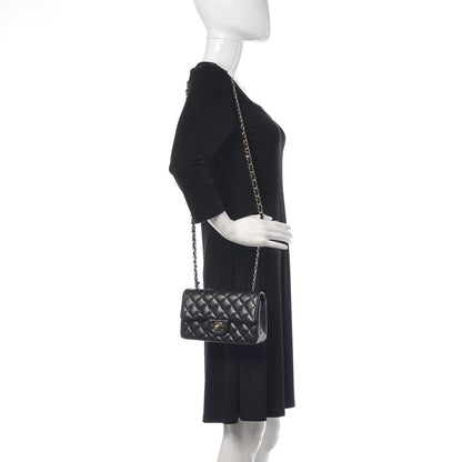 Chanel Lambskin Quilted Mini Rectangular Flap Black 2 of 10