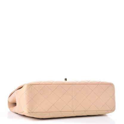 Chanel Caviar Quilted Jumbo Single Flap Beige Clair 5 of 11