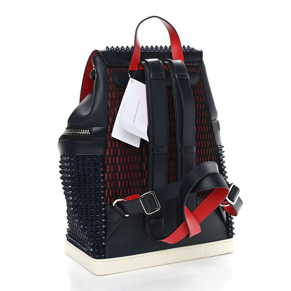 Christian Louboutin Calfskin Spiked Explorafunk Backpack Marine 3 of 9