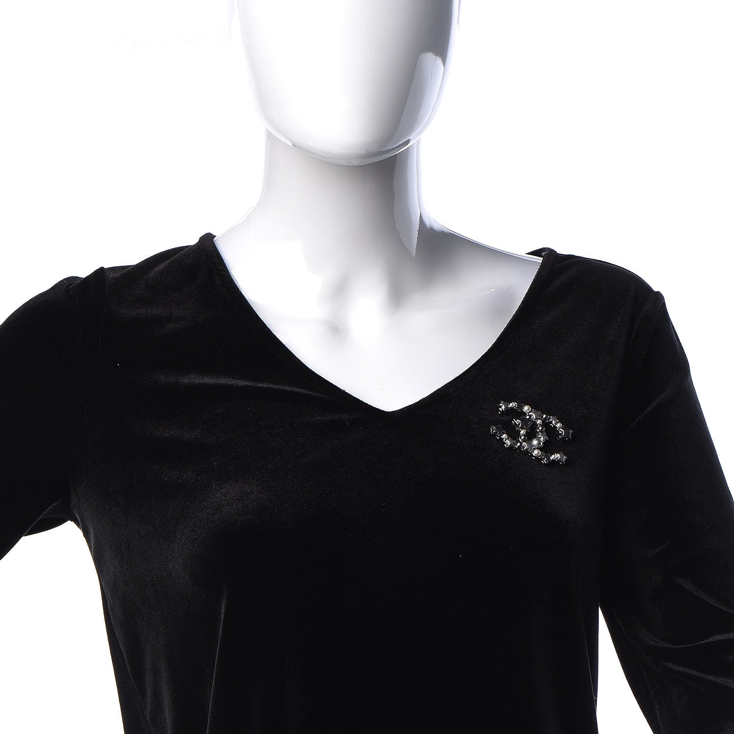 Chanel Star Resin Pearl Large CC Brooch Silver 2 of 4