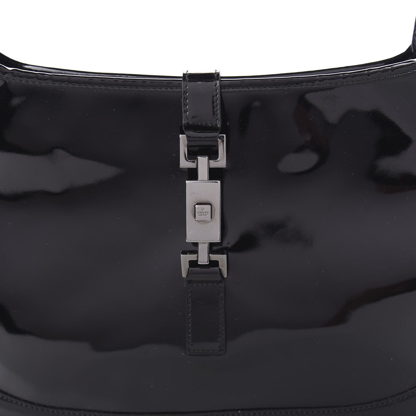 Patent Small Jackie O Hobo Black