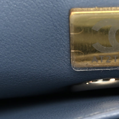 Chanel Caviar Quilted Mini Coco Handle Flap Blue 7 of 12