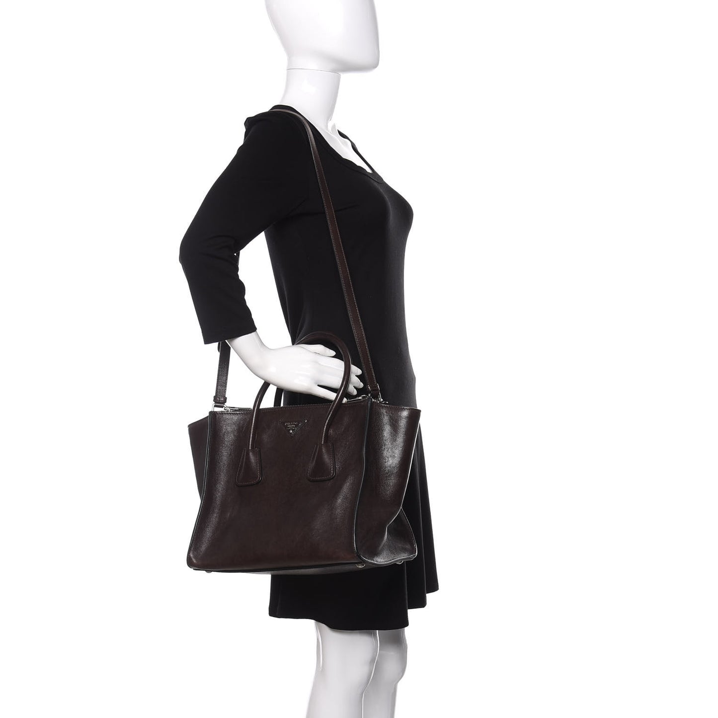 Glace Calfskin Twin Pocket Tote Moro