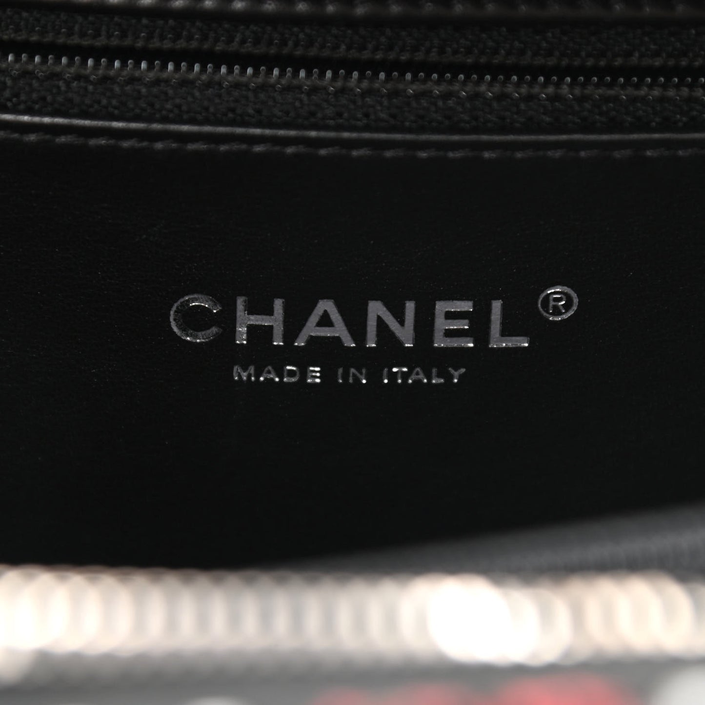 Tweed Quilted Medium CC Filigree Vanity Case Red