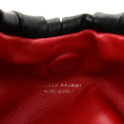 Mansur Gavriel Lambskin Mini Scrunchie Bag Black 6 of 7