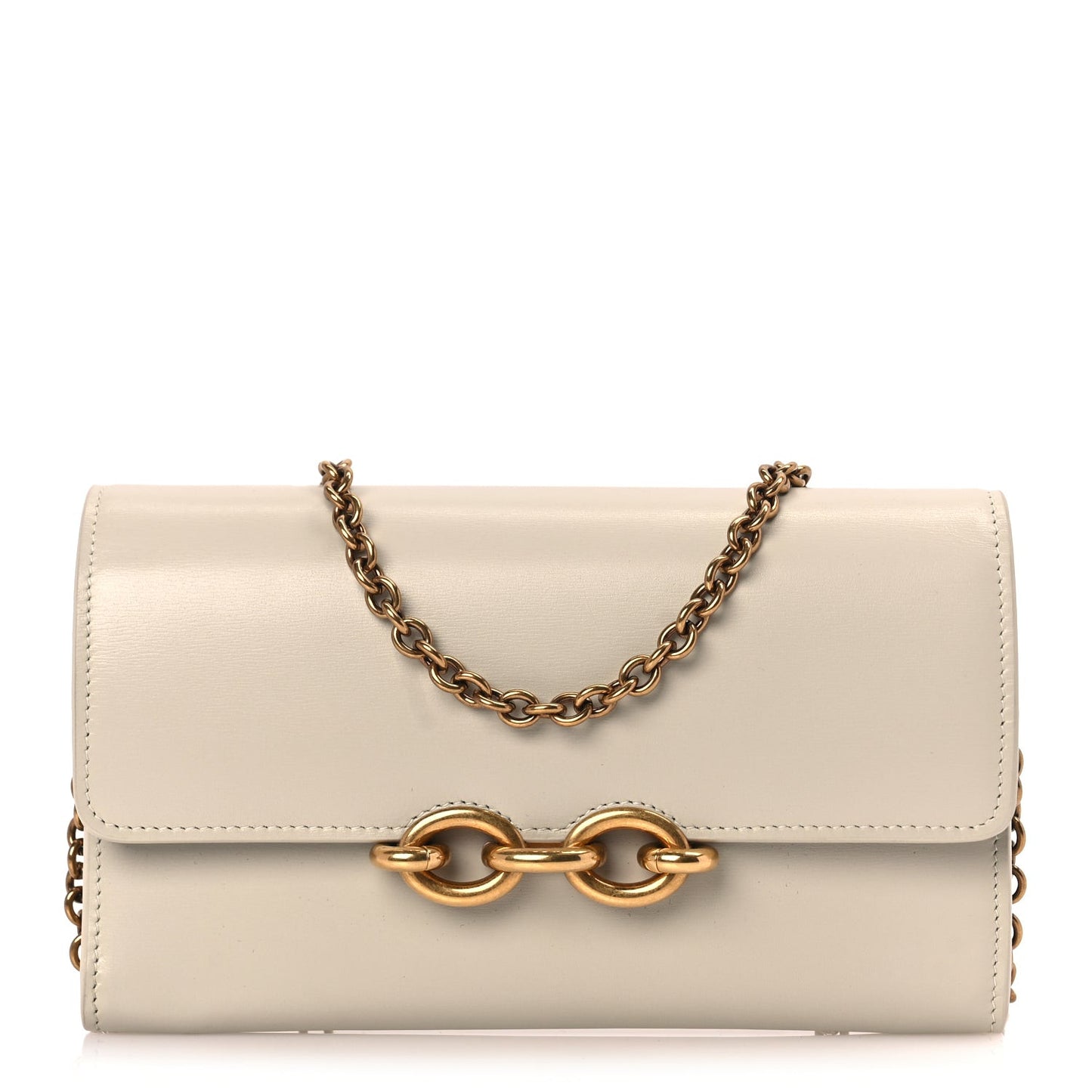 Smooth Calfskin Le Maillon Chain Wallet Crema Soft