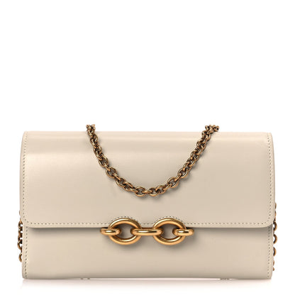 Saint Laurent Smooth Calfskin Le Maillon Chain Wallet Crema Soft 1 of 8