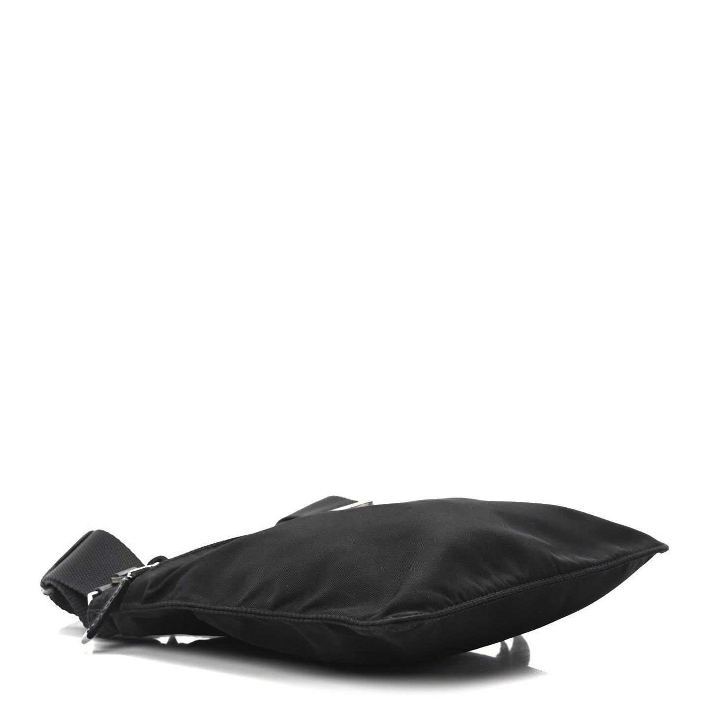 Tessuto Nylon Flat Messenger Bag Black