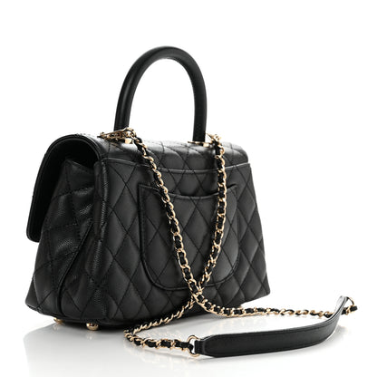 Chanel Caviar Quilted Mini Coco Handle Flap Black 3 of 11