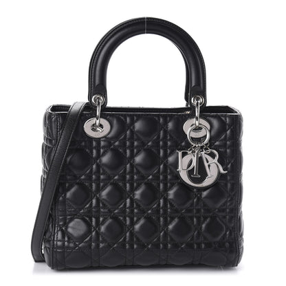 Christian Dior Lambskin Cannage Medium Lady Dior Black 1 of 10